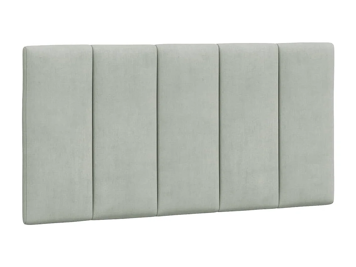 Bedframe met LED zonder matras lichtgrijs 100x200cm fluweel