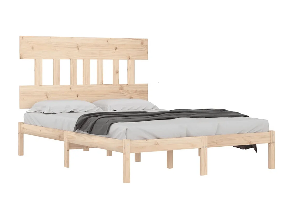 Estructura de cama sin colchón 160x200 cm madera maciza