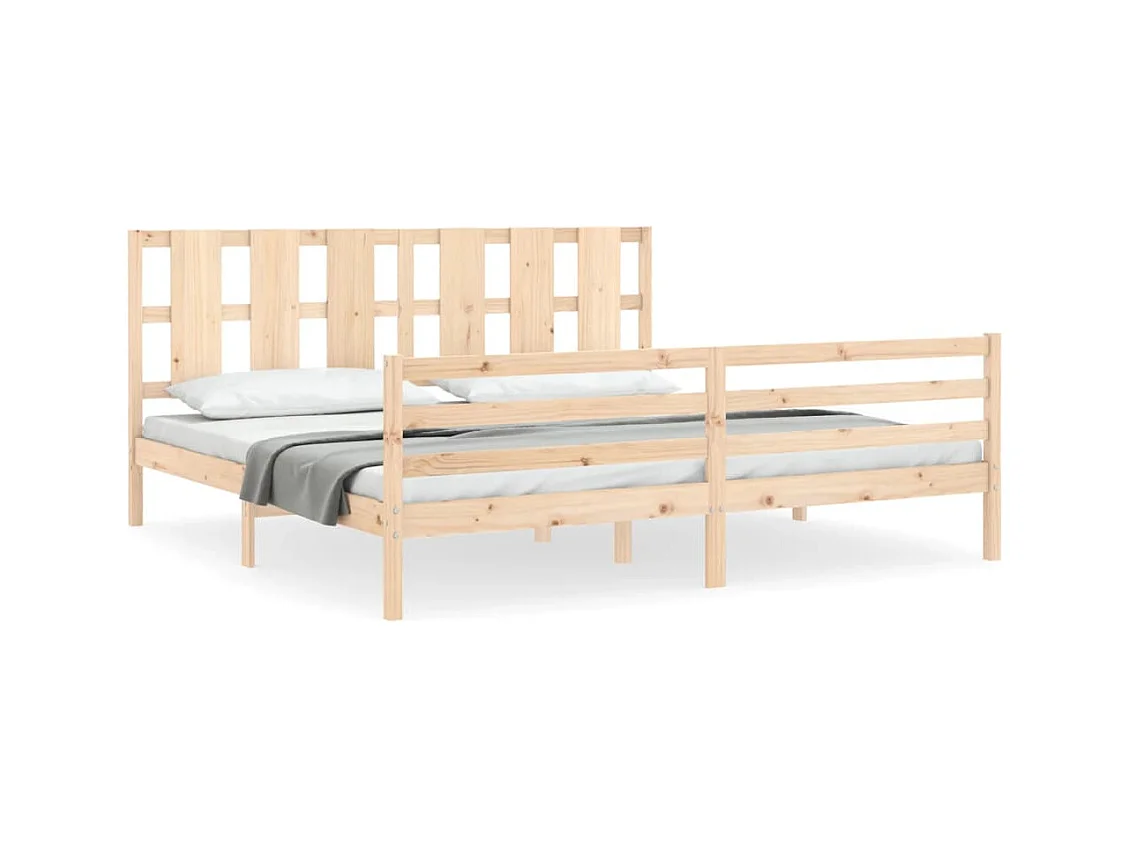 Cadre de lit sans matelas 200x200 cm bois massif