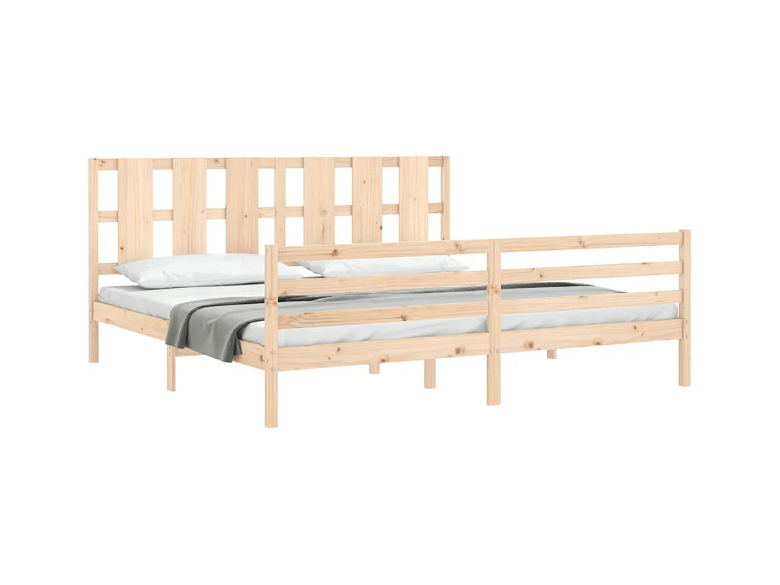Cadre de lit sans matelas 200x200 cm bois massif