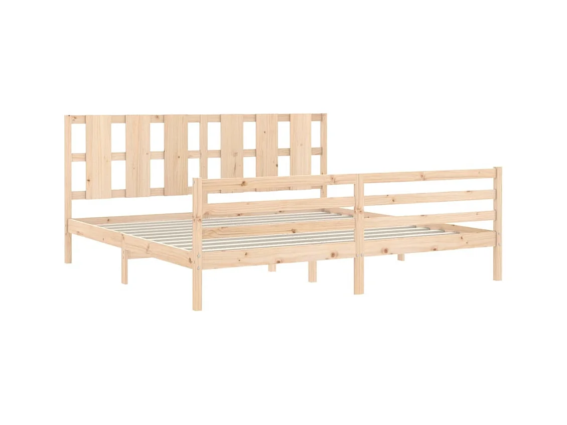 Cadre de lit sans matelas 200x200 cm bois massif