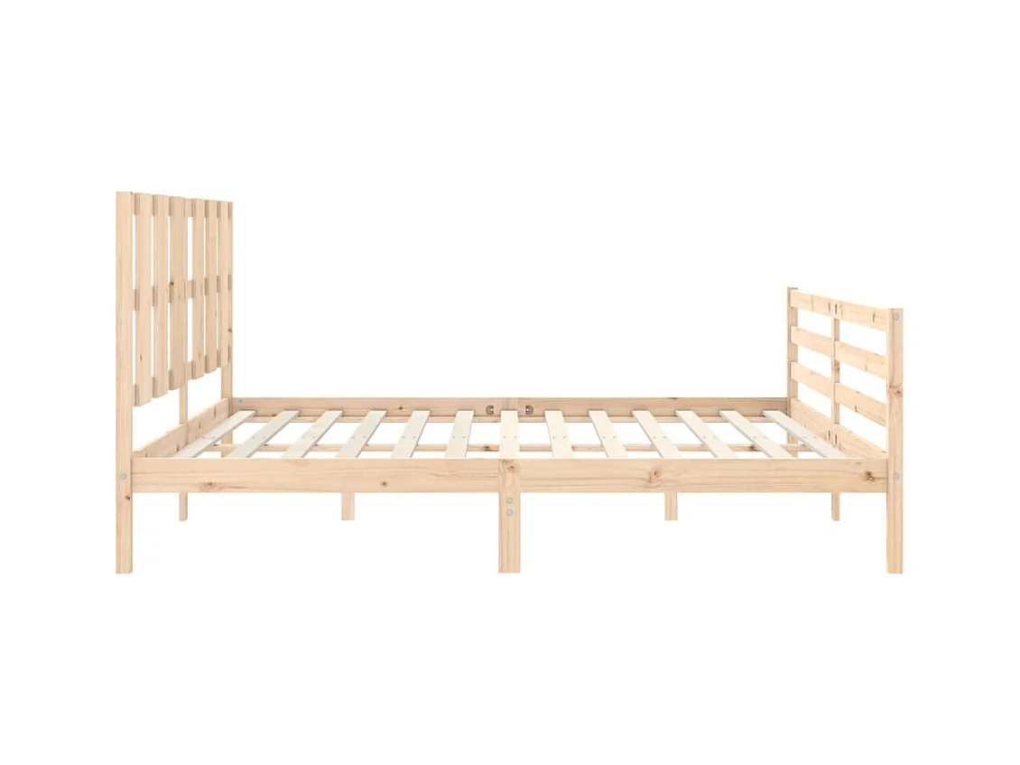 Estructura de cama sin colchón 200x200 cm madera maciza