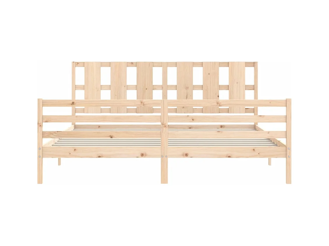 Estructura de cama sin colchón 200x200 cm madera maciza