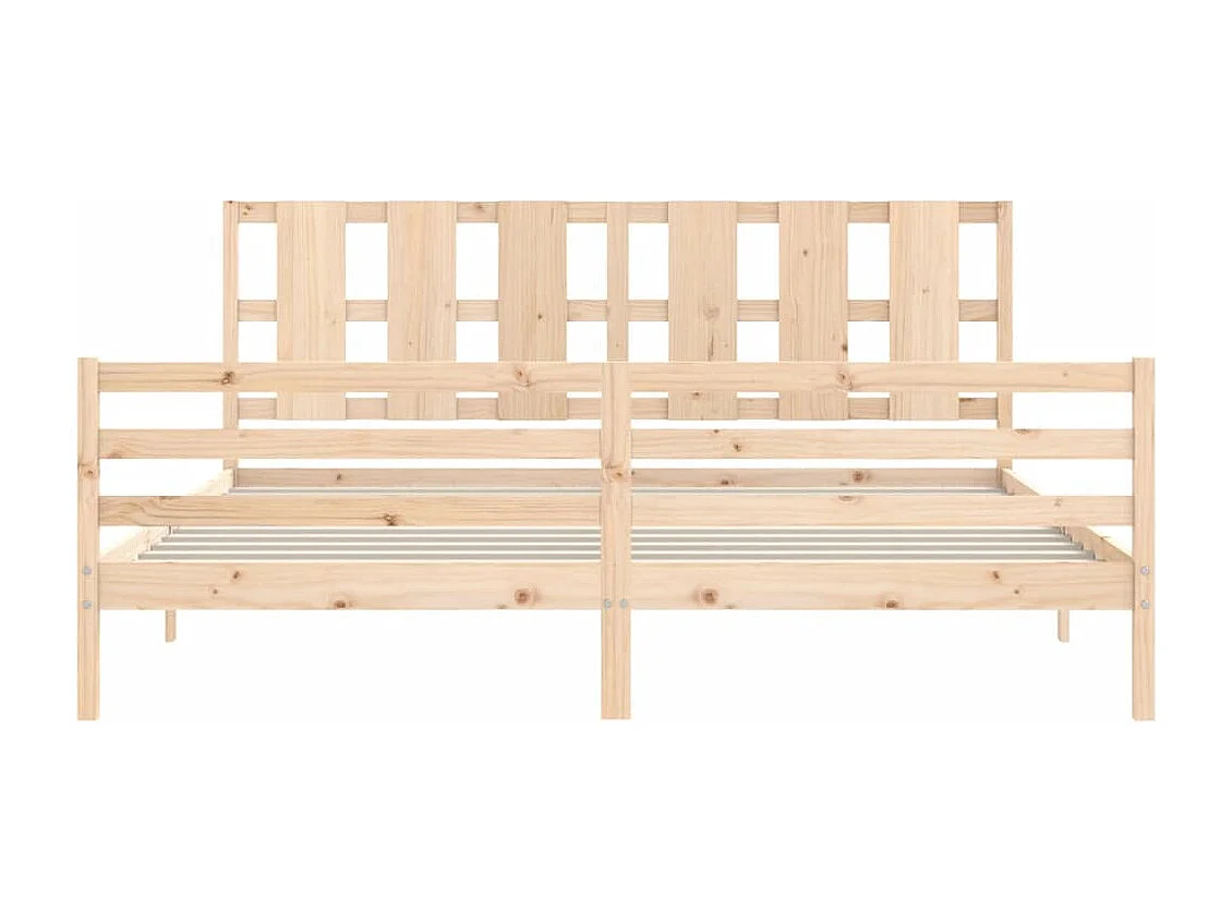 Estructura de cama sin colchón 200x200 cm madera maciza