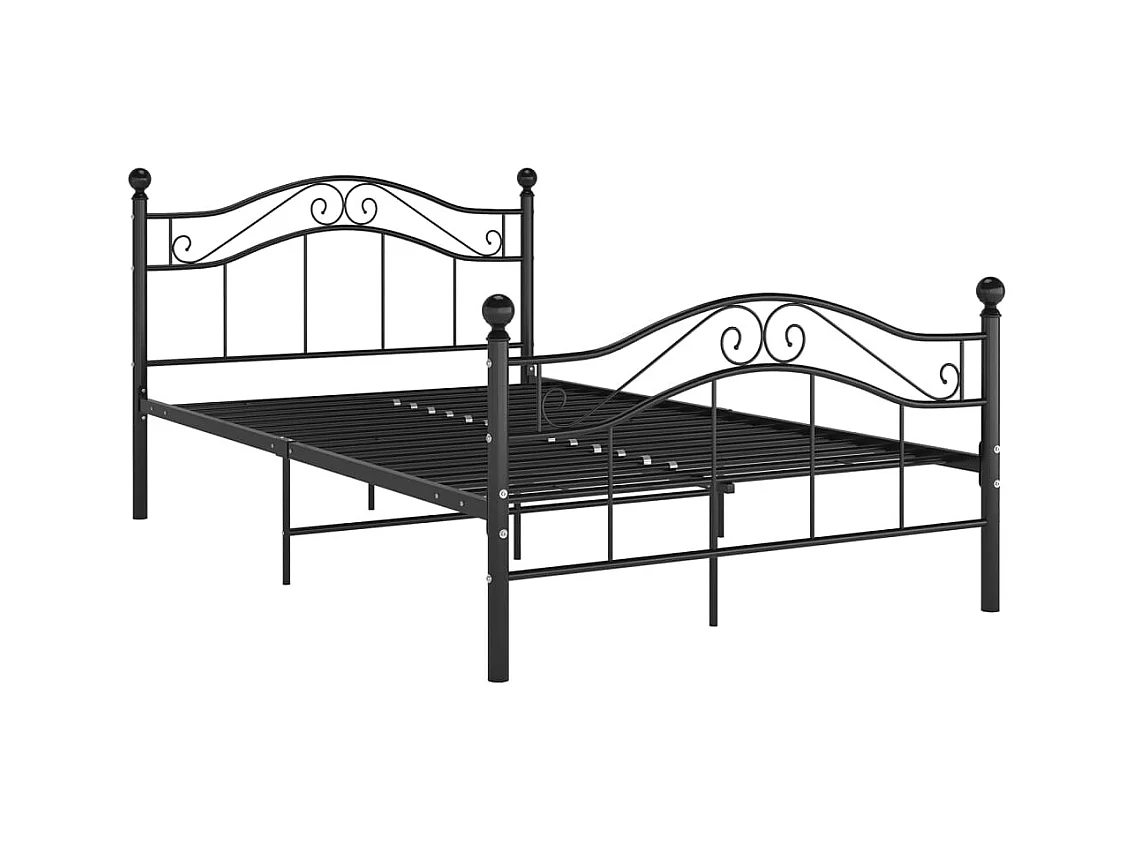 Struttura letto senza materasso in metallo nero 120x200 cm