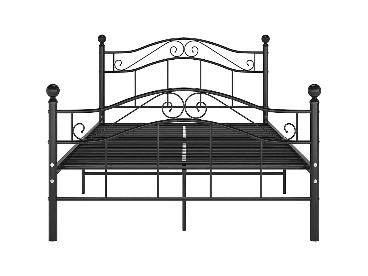 Struttura letto senza materasso in metallo nero 120x200 cm