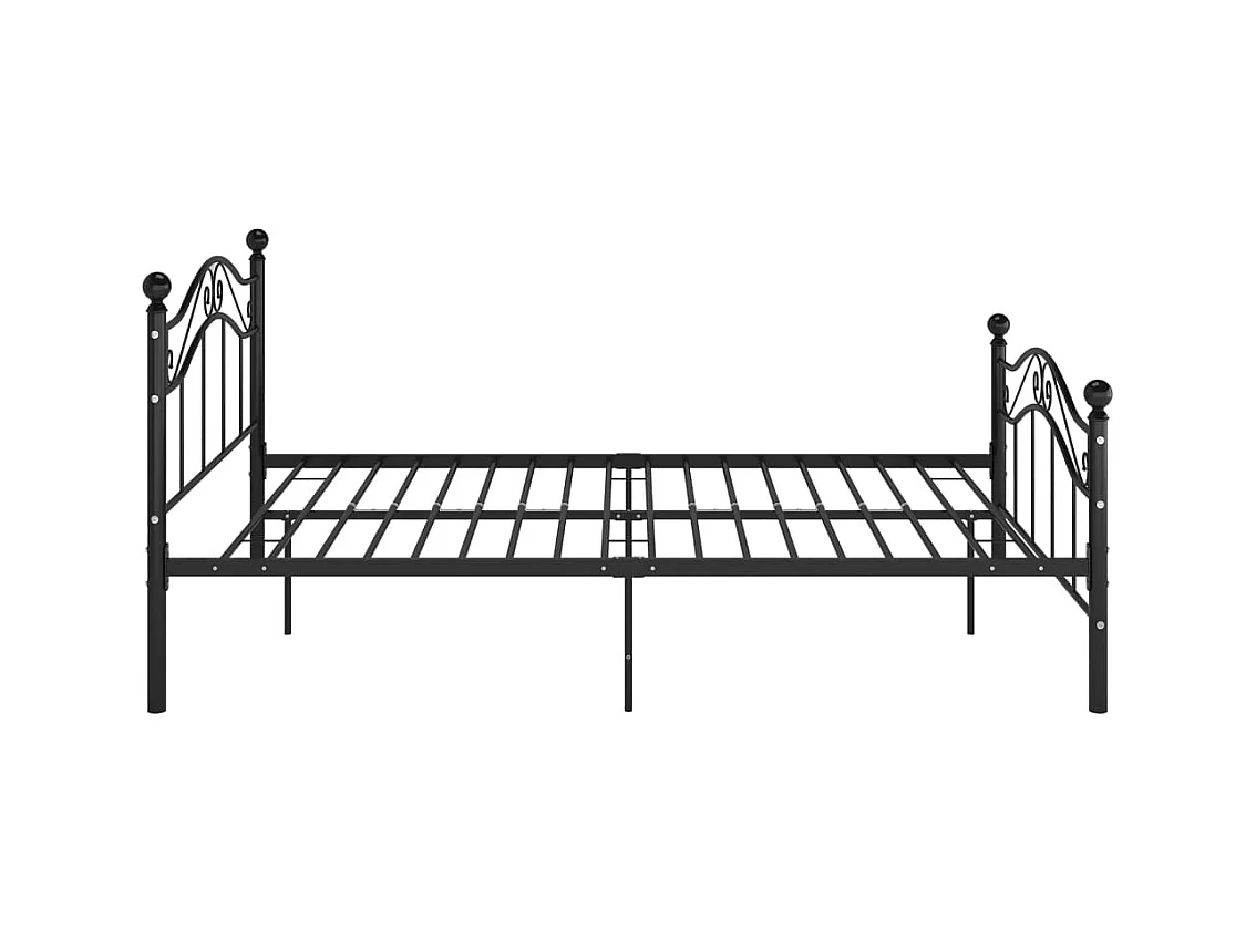 Struttura letto senza materasso in metallo nero 120x200 cm