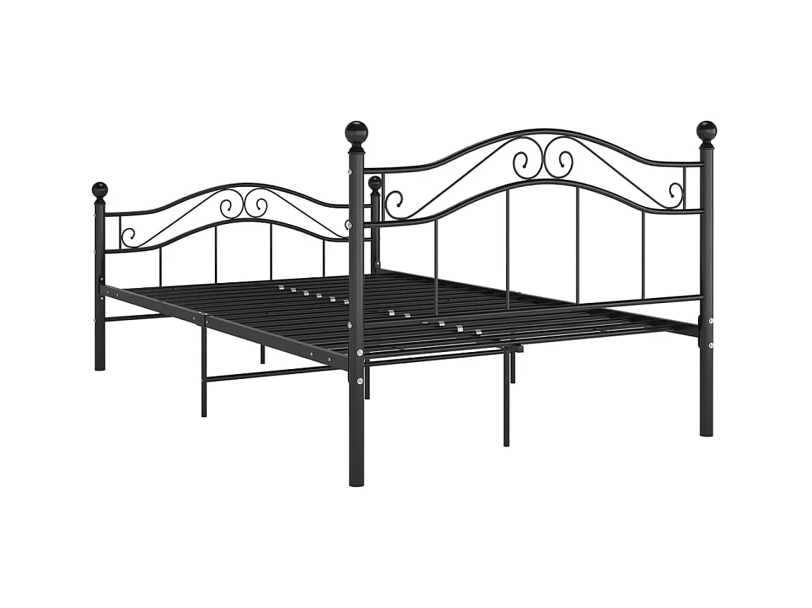 Struttura letto senza materasso in metallo nero 120x200 cm