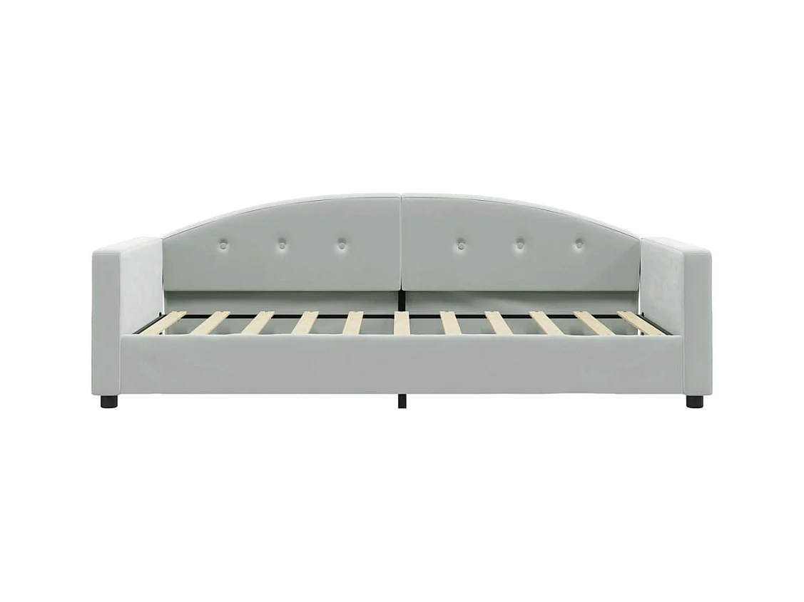 Lit de repos sans matelas gris clair 90x190 cm velours