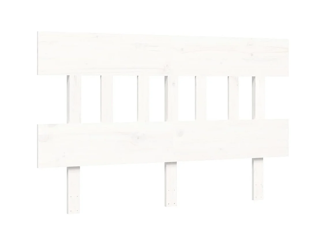 Cadre de lit sans matelas blanc 140x190 cm bois de pin massif