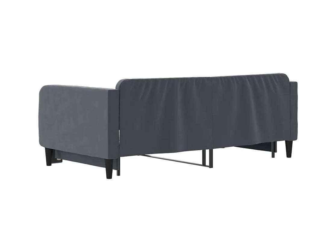 Divano letto con letto estraibile senza materasso grigio scuro 90x190 cm