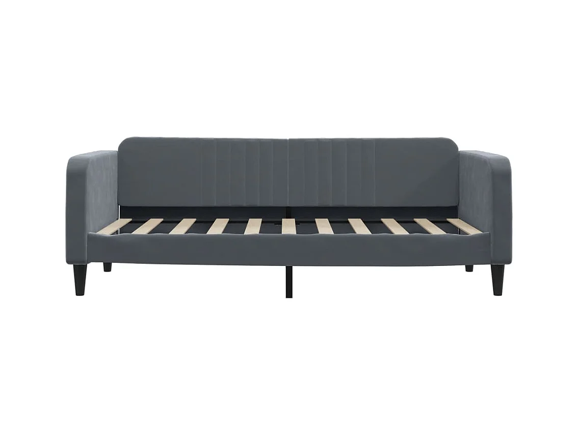 Divano letto con letto estraibile senza materasso grigio scuro 90x190 cm