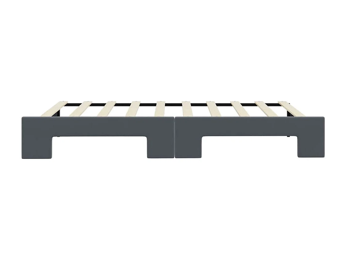 Dagbed met onderschuifbed zonder matras donkergrijs 90x190 cm