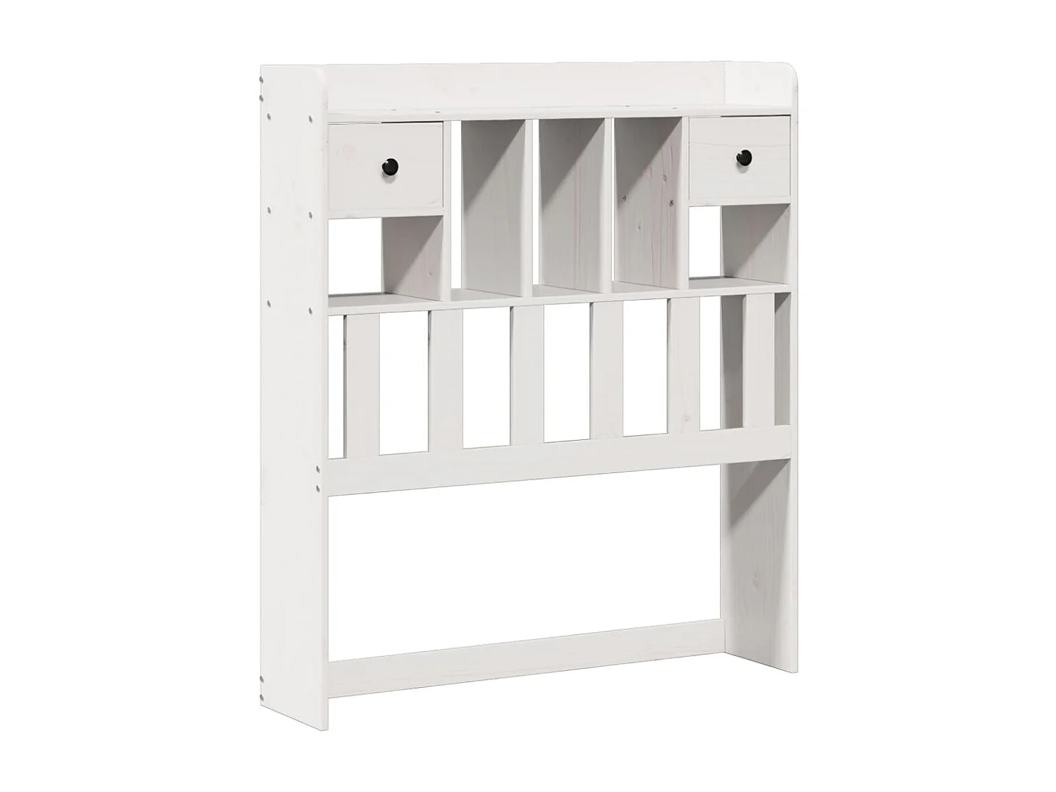 Wit boekenkastbed zonder matras 90x200cm massief grenenhout