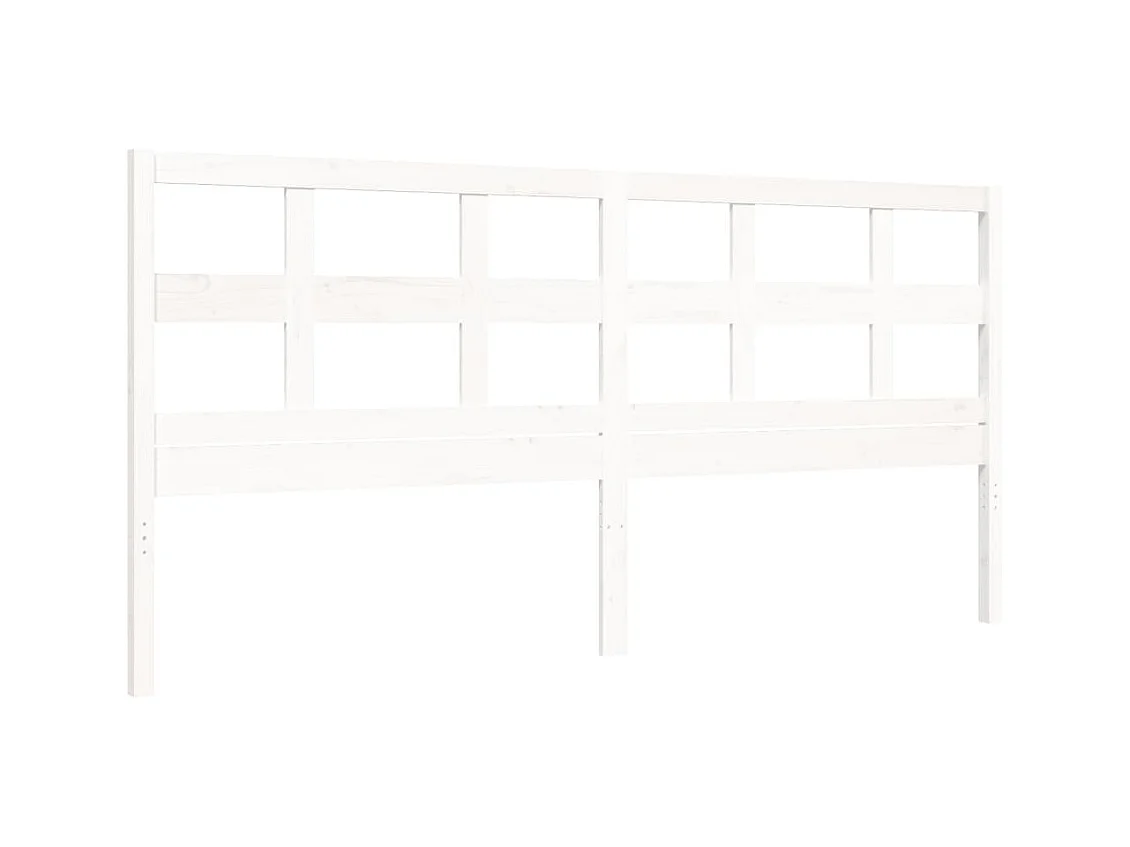 Struttura letto senza materasso bianco 200x200 cm in legno massello