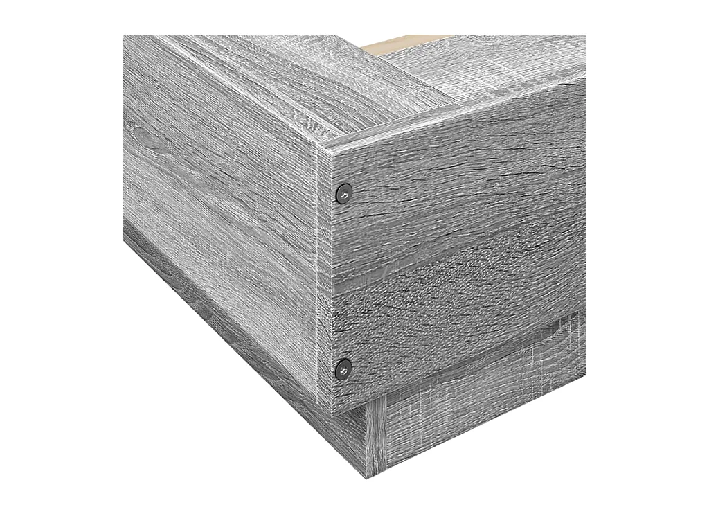 Struttura letto senza materasso Sonoma grigio 90x200 cm