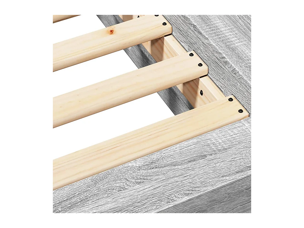 Struttura letto senza materasso Sonoma grigio 90x200 cm