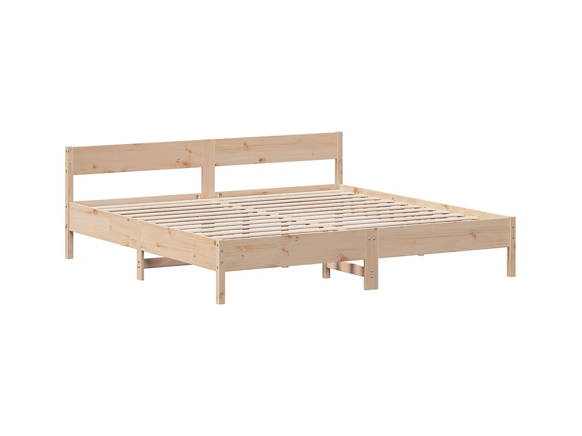 Estructura de cama sin colchón 180x200 cm madera maciza de pino