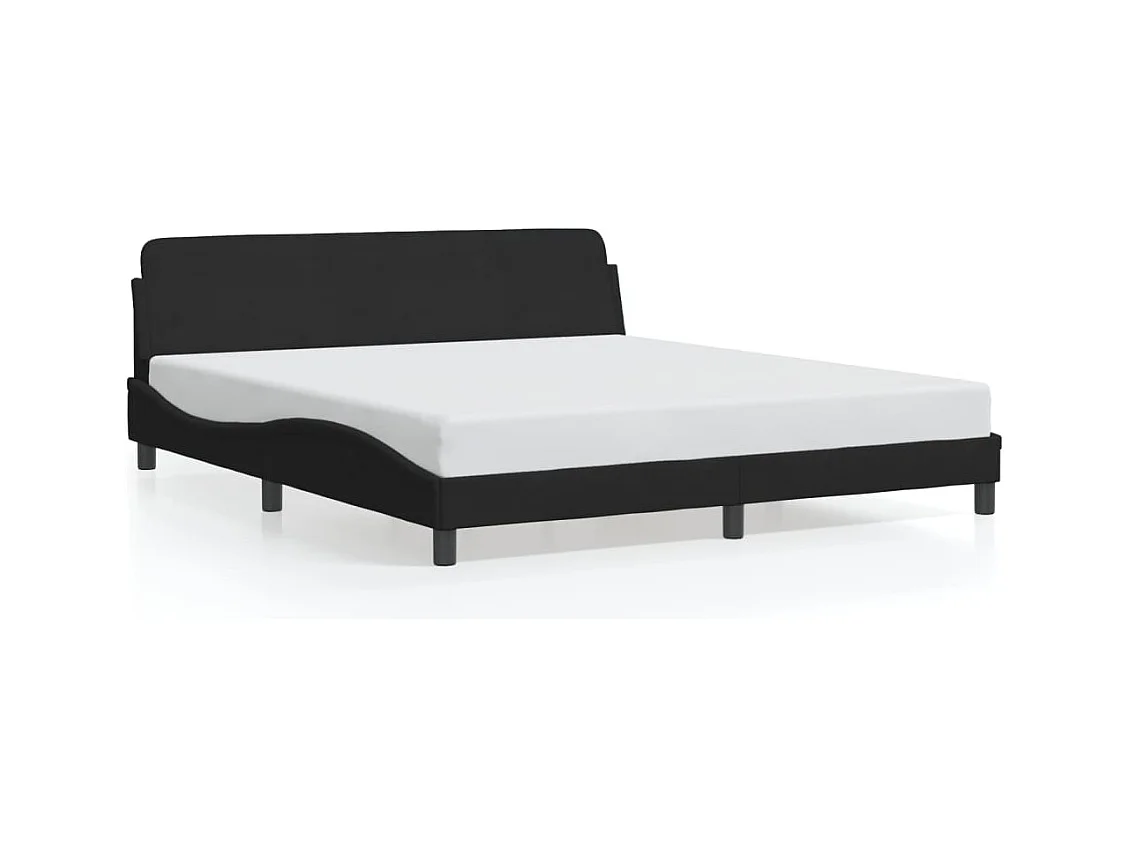 Bedframe zonder matras zwart 180x200 cm fluweel
