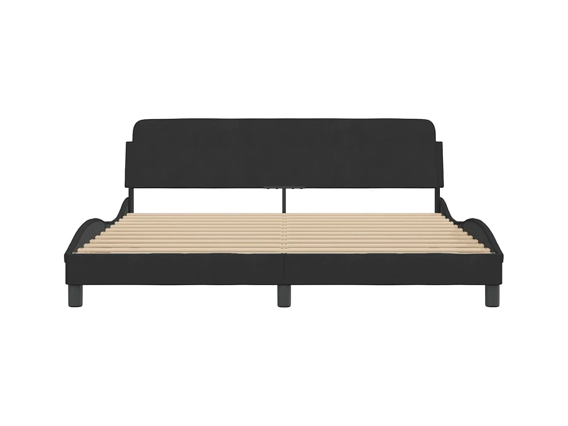 Bedframe zonder matras zwart 180x200 cm fluweel