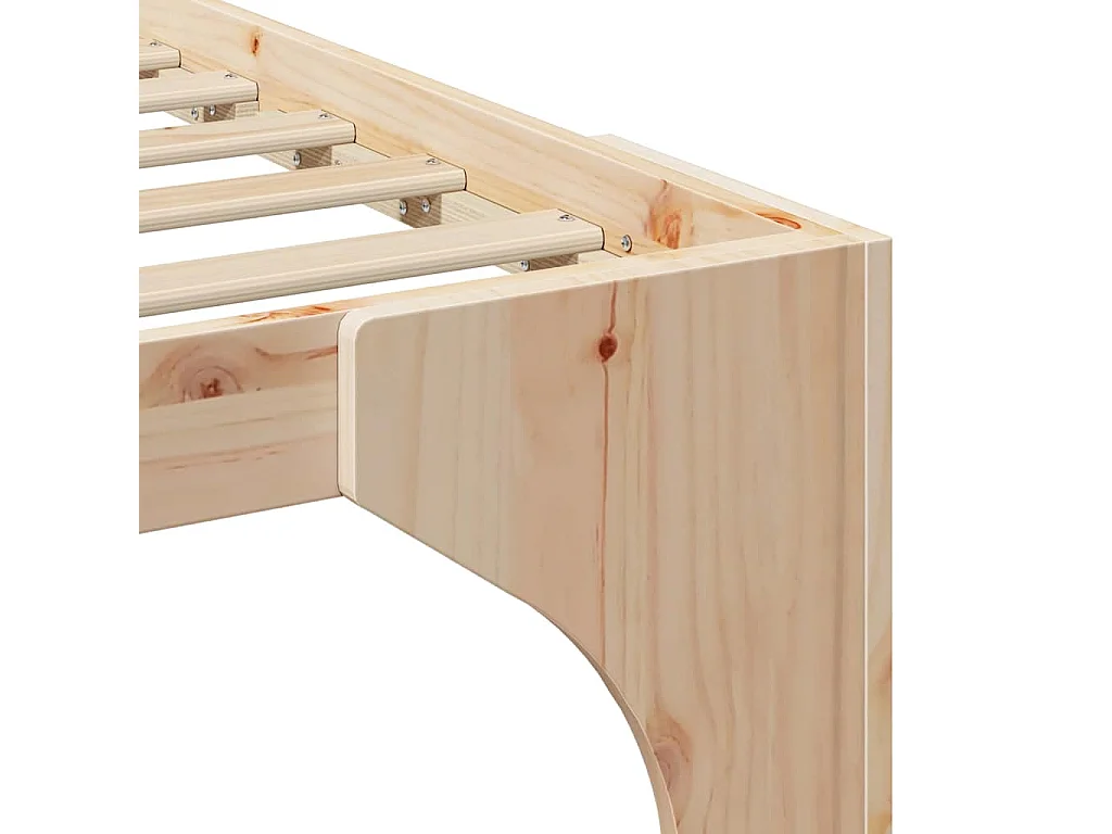 Estructura de cama elevada marrón 120 x 190 cm madera de pino