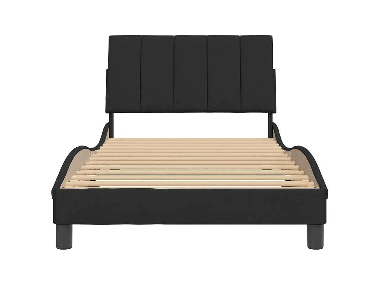 Bettgestell ohne Matratze schwarz 100x200 cm Samt