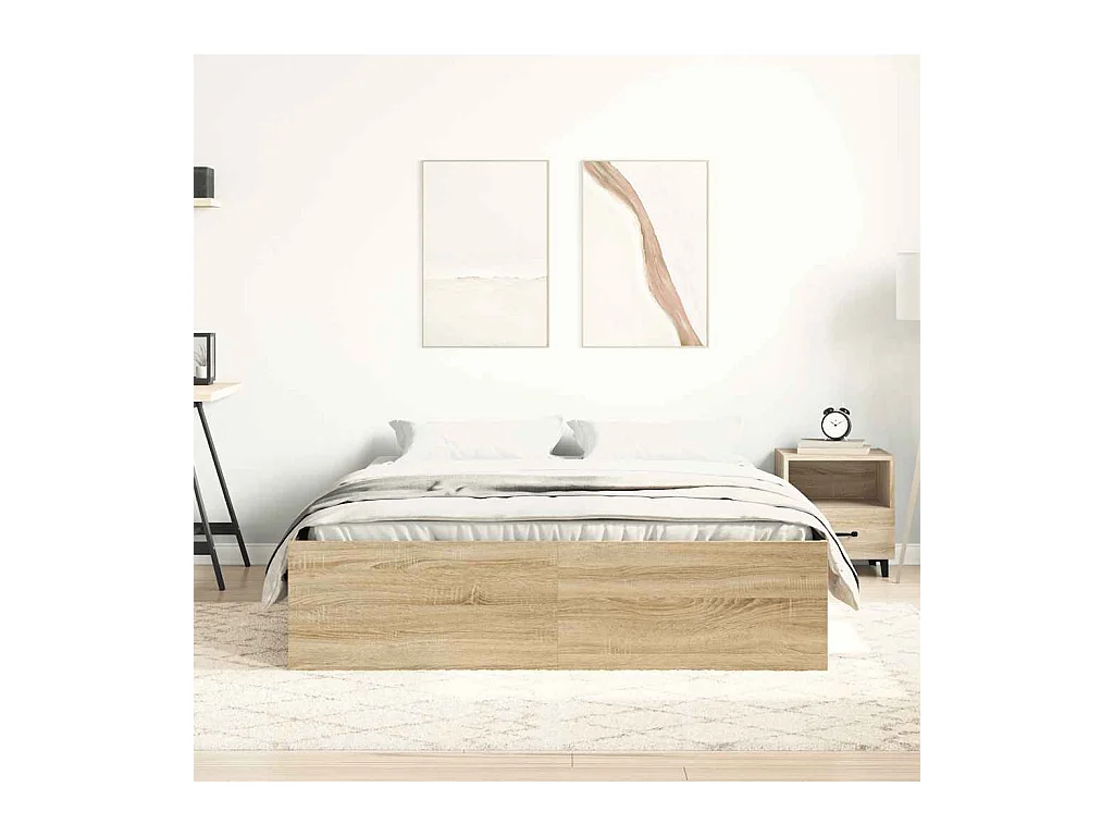 Bedframe zonder matras Sonoma eiken 120x190 cm