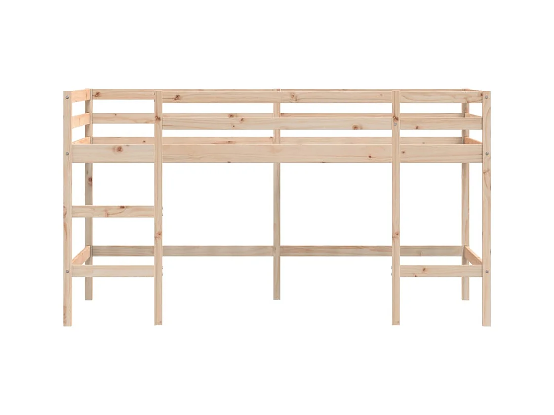 Kinderhoogslaper zonder matras met ladder 90x200 cm