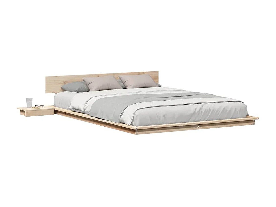 Cadre de lit Marron 140 x 200 cm bois