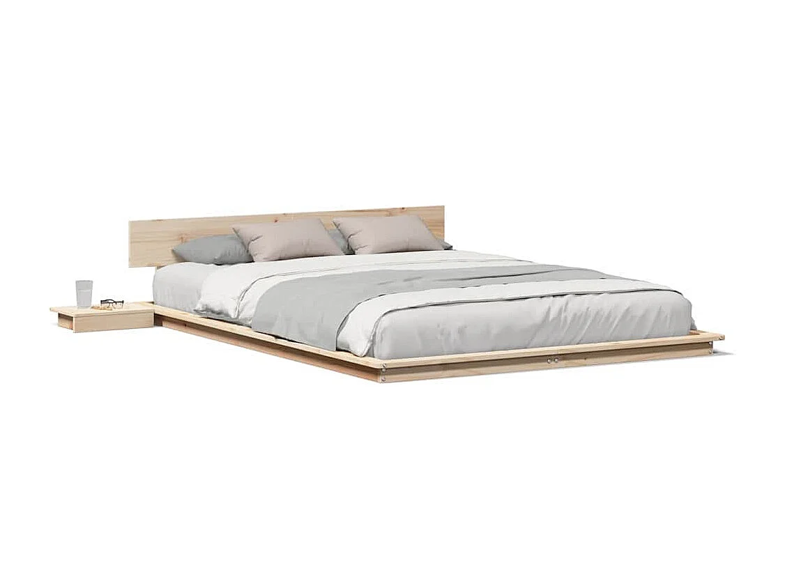 Cadre de lit Marron 140 x 200 cm bois