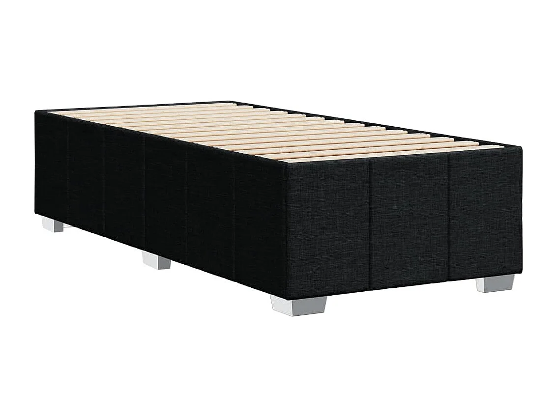 Struttura letto senza materasso tessuto nero 80x200 cm