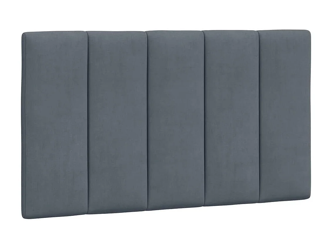 Struttura letto con LED senza materasso grigio scuro 90x200 cm velluto