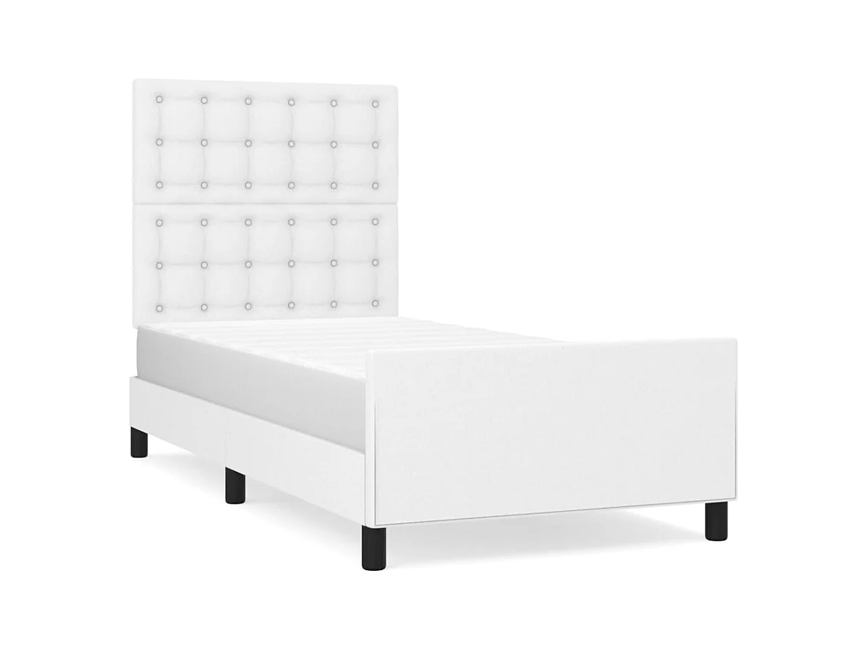 Bedframe zonder matras wit 90x200 cm kunstleer