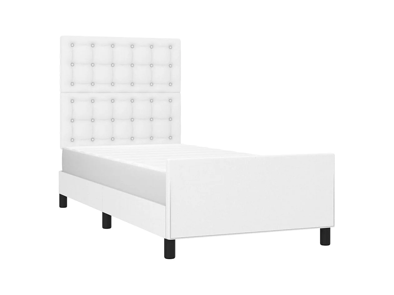 Bedframe zonder matras wit 90x200 cm kunstleer