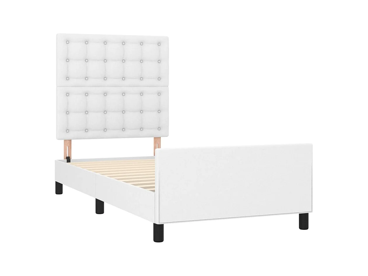 Bedframe zonder matras wit 90x200 cm kunstleer