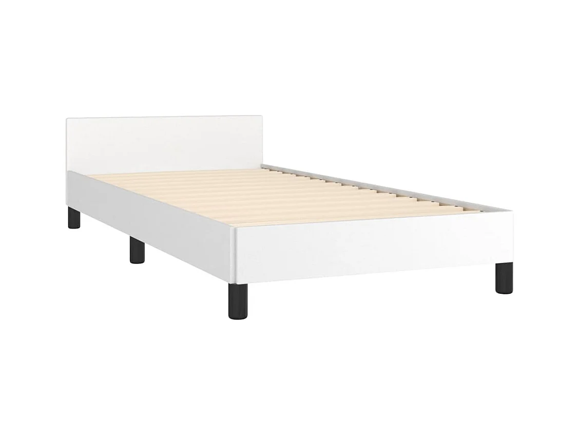 Bedframe zonder matras wit 90x200 cm kunstleer