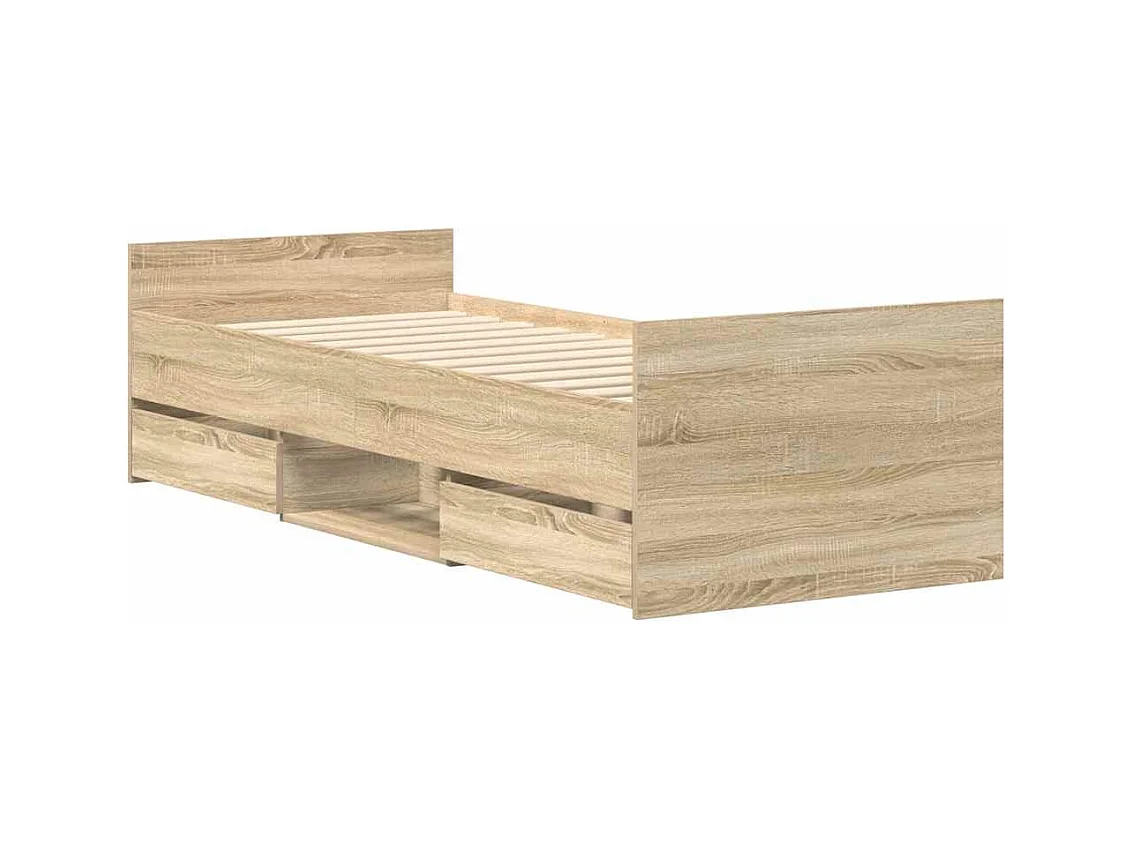 Bedframe zonder matras Sonoma eiken 90x200 cm