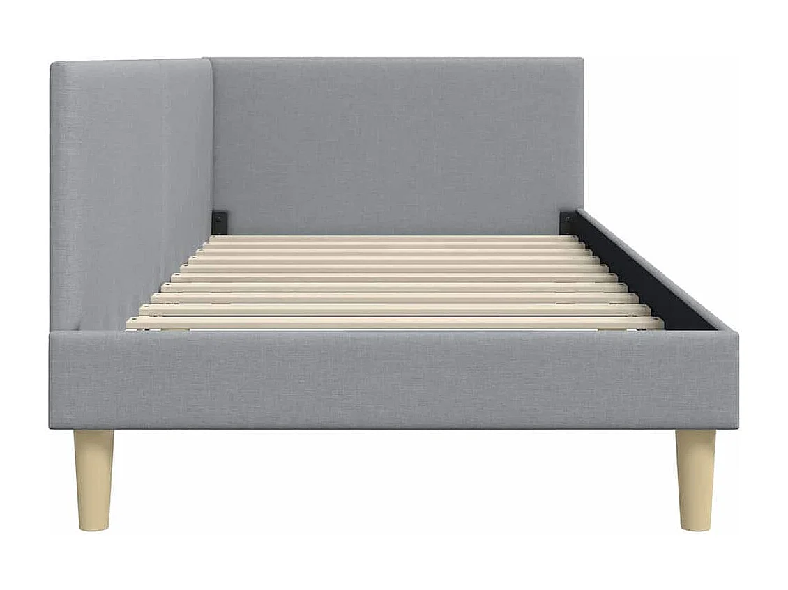 Hoekbedframe Overig Lichtgrijs 100 x 200 cm