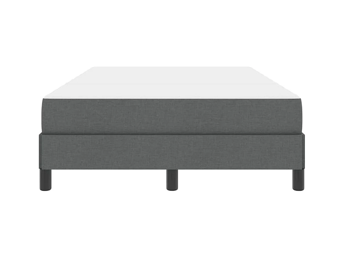 Cama con somier y colchón Tejido gris oscuro 120 x 190 cm
