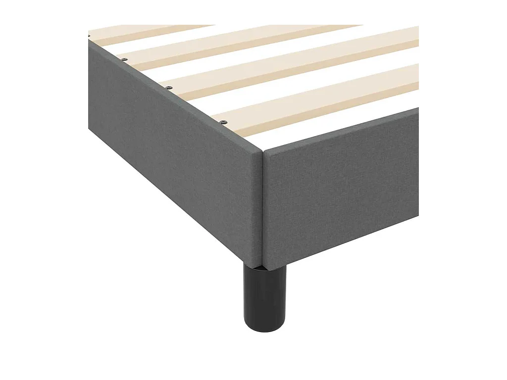 Cama con somier y colchón Tejido gris oscuro 120 x 190 cm