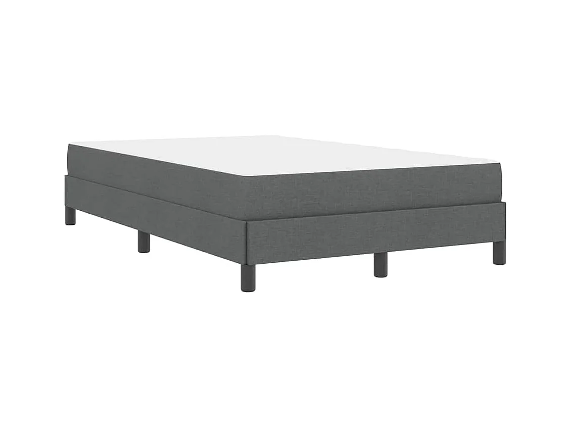 Cama con somier y colchón Tejido gris oscuro 120 x 190 cm