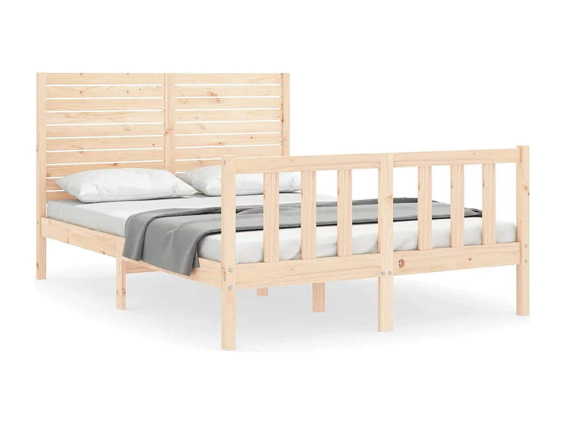 Cadre de lit sans matelas 140x200 cm bois massif de pin