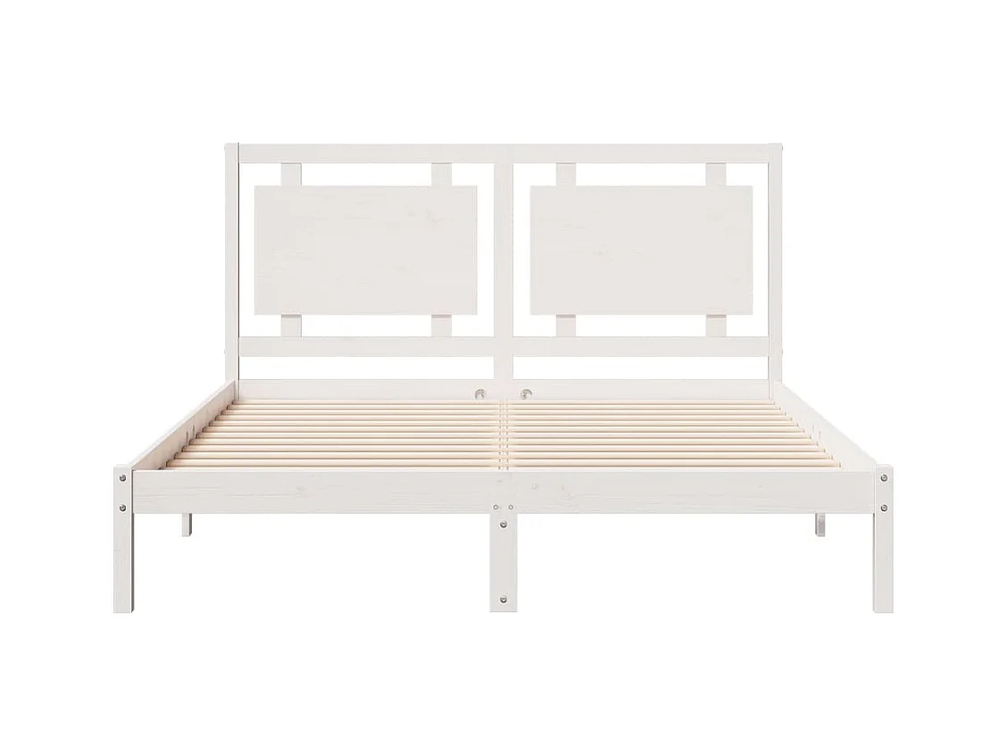 Estructura de cama extra larga sin colchón 140x210 cm madera maciza
