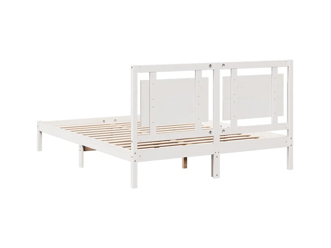 Estructura de cama extra larga sin colchón 140x210 cm madera maciza