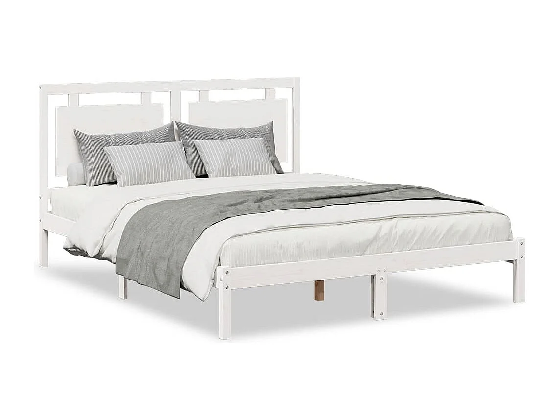 Struttura letto extra lunga senza materasso 140x210 cm in legno massello