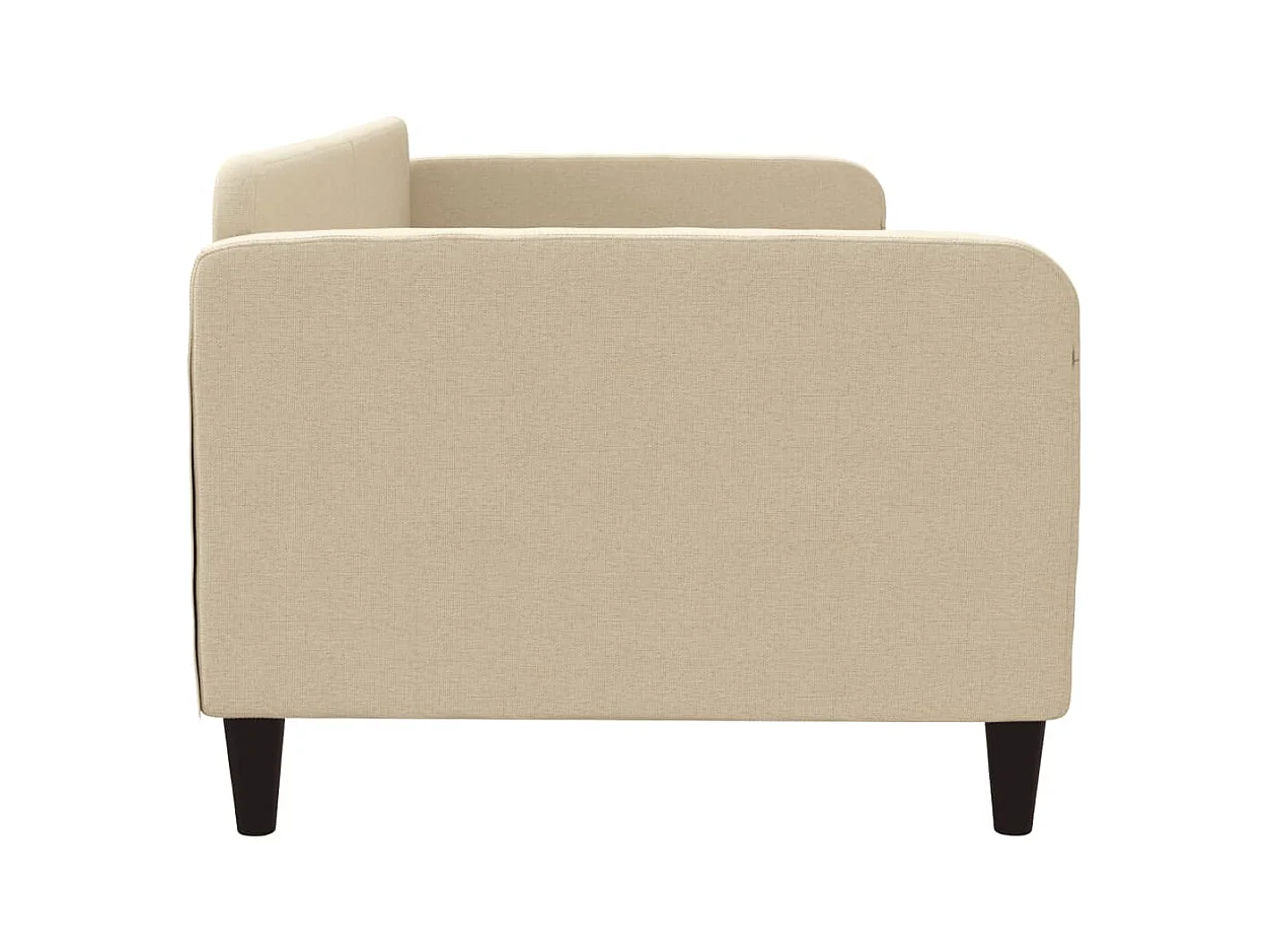 Daybed zonder matras crème 90x200 cm stof