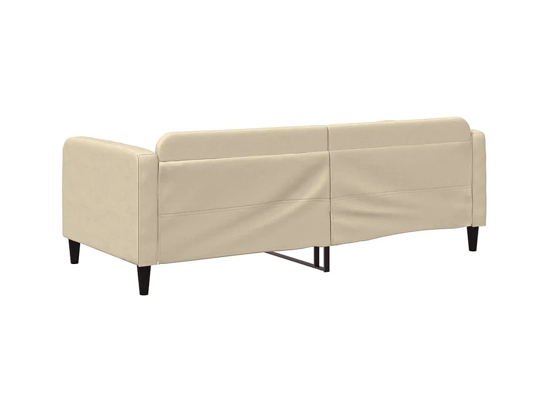 Daybed zonder matras crème 90x200 cm stof