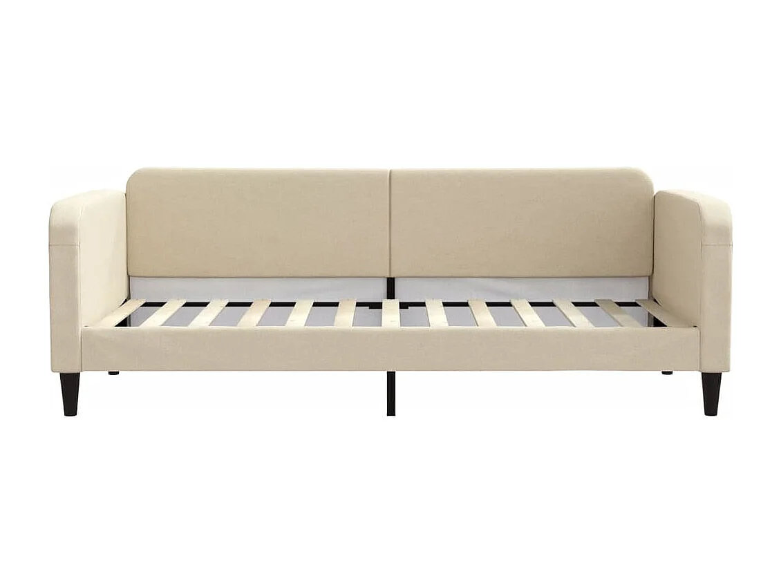 Lit de repos sans matelas crème 90x200 cm tissu