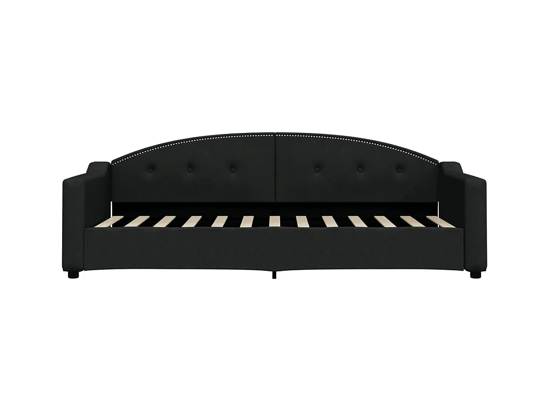 Lit de repos sans matelas noir 80x200 cm tissu