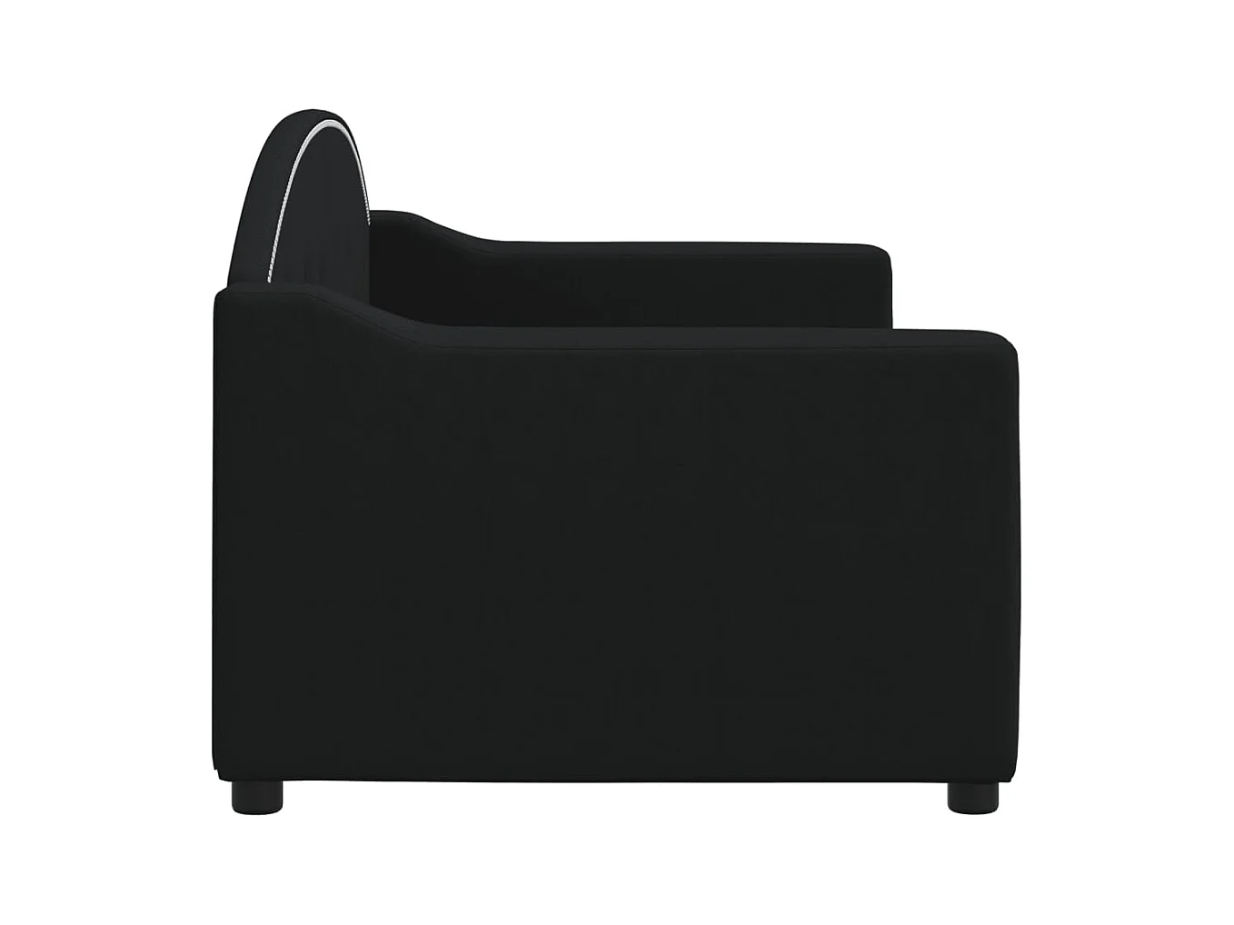 Lit de repos sans matelas noir 80x200 cm tissu